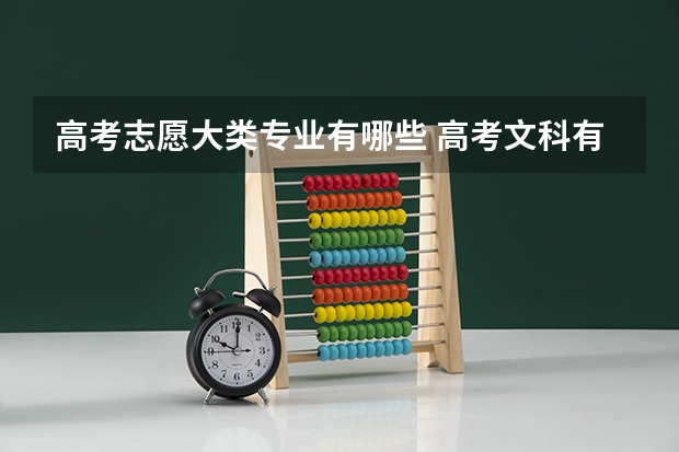 高考志愿大类专业有哪些 高考文科有哪些志愿填报专业呢