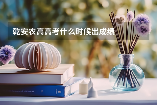 乾安农高高考什么时候出成绩