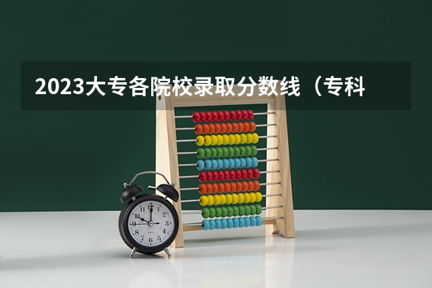 2023大专各院校录取分数线（专科学校排名及分数线）