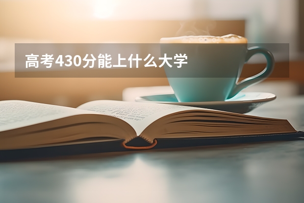 高考430分能上什么大学