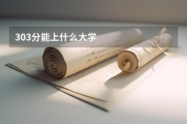 303分能上什么大学