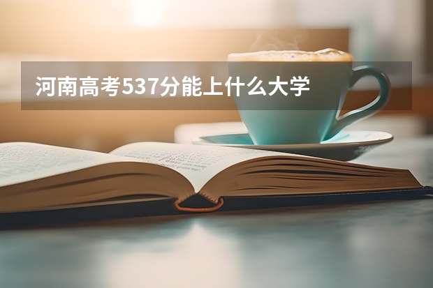 河南高考537分能上什么大学