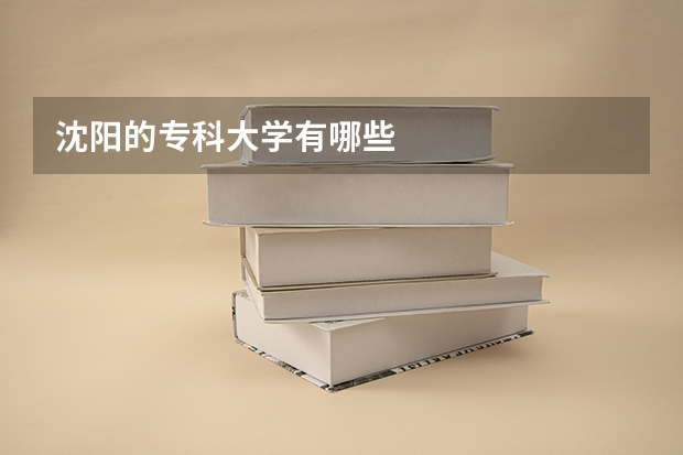 沈阳的专科大学有哪些