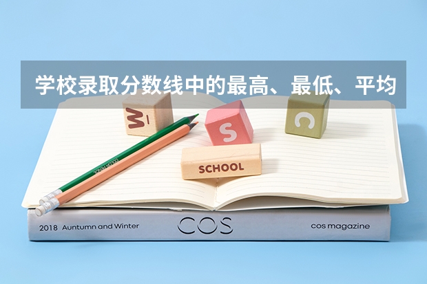 学校录取分数线中的最高、最低、平均,分别是什么意思???