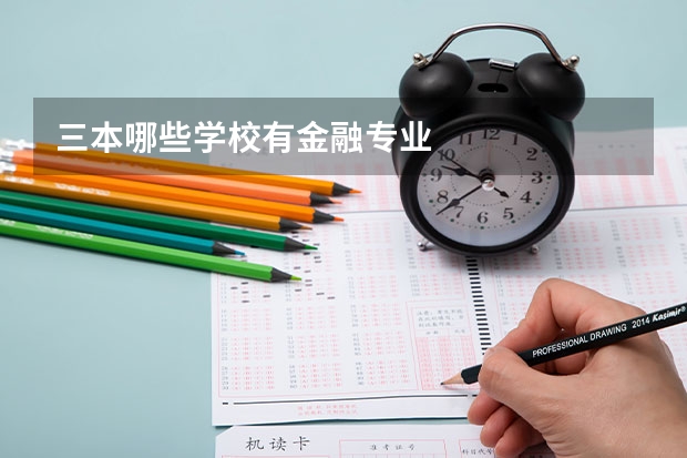 三本哪些学校有金融专业