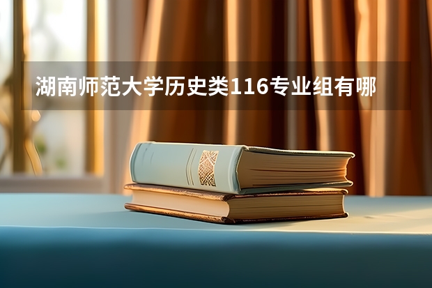 湖南师范大学历史类116专业组有哪些专业