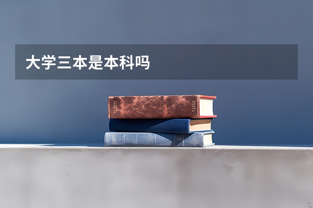 大学三本是本科吗