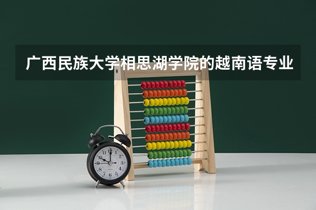 广西民族大学相思湖学院的越南语专业怎么样？请知道的人士回答下？急！谢谢