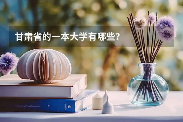 甘肃省的一本大学有哪些?