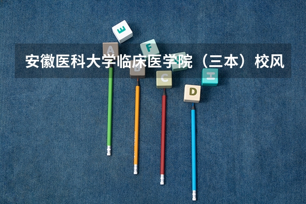 安徽医科大学临床医学院（三本）校风、学风如何？