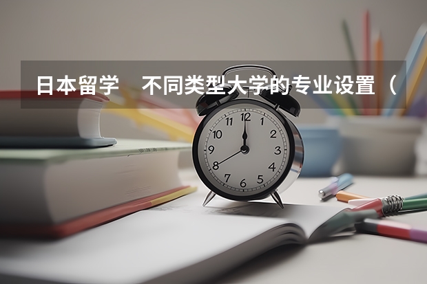 日本留学　不同类型大学的专业设置（日本留学专业一览表）
