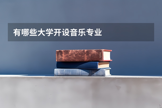 有哪些大学开设音乐专业