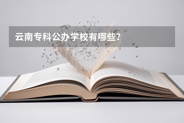 云南专科公办学校有哪些？