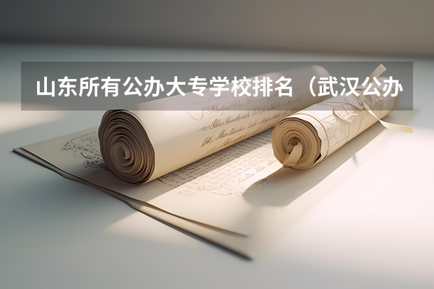 山东所有公办大专学校排名（武汉公办专科学校排名）