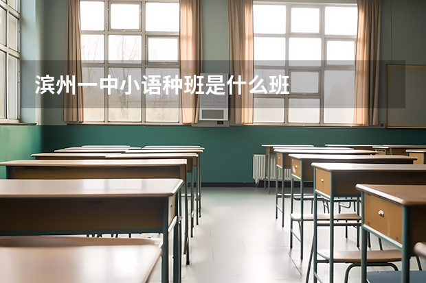 滨州一中小语种班是什么班