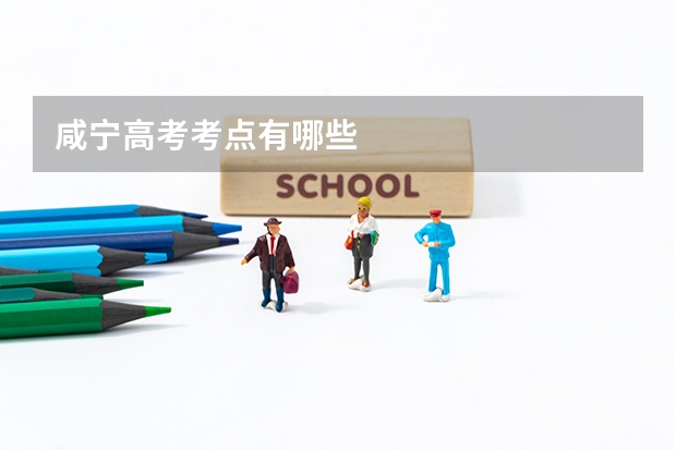 咸宁高考考点有哪些