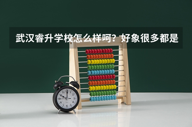 武汉睿升学校怎么样呵？好象很多都是复读生，应届的初中毕业生去读怎么样呵？