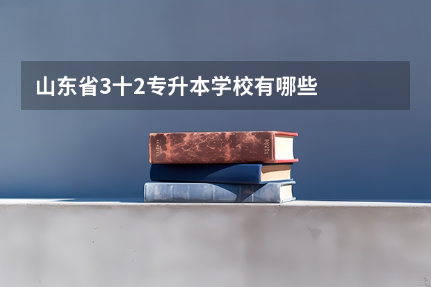 山东省3十2专升本学校有哪些