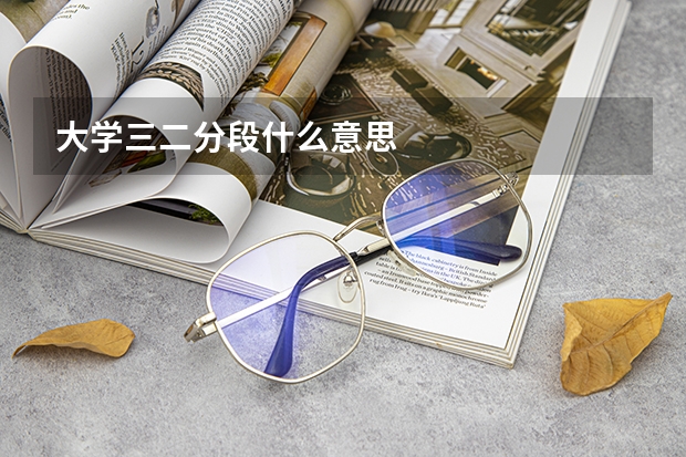 大学三二分段什么意思